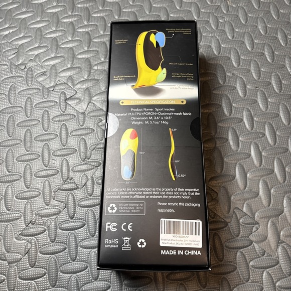 MABITUS Sport Insoles Anti-fatigue & Foot Care S 3.5 X 10 Cropping NIB Feet Care - Picture 3 of 7